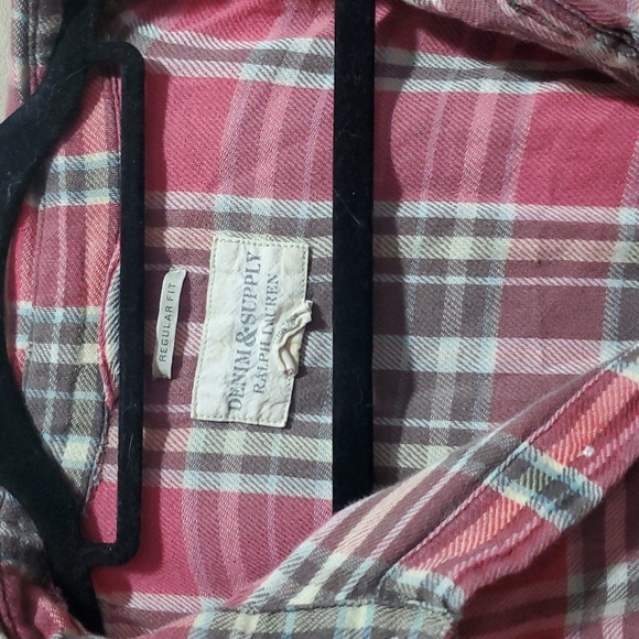 Ralph Lauren Denium & Supply Pink and Gray Plaid Shirt Size XL - Picture 2 of 5